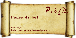 Pecze Ábel névjegykártya
