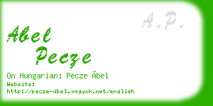 abel pecze business card